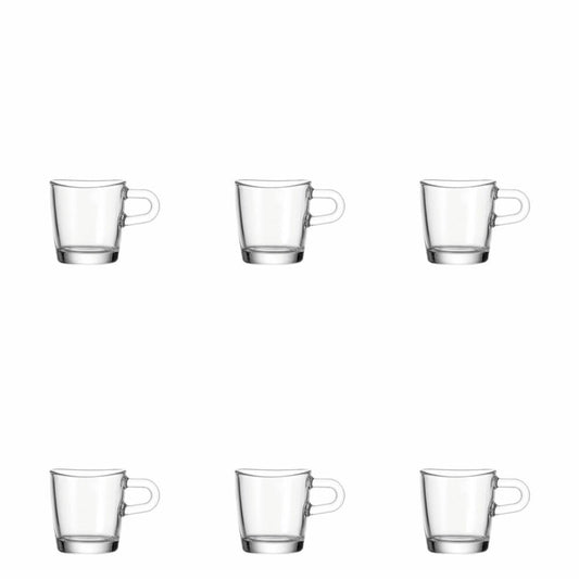 Leonardo Loop Espressotasse 6er Set, Kaffeetasse, Kaffeebecher,Espresso, Glas, 60 ml