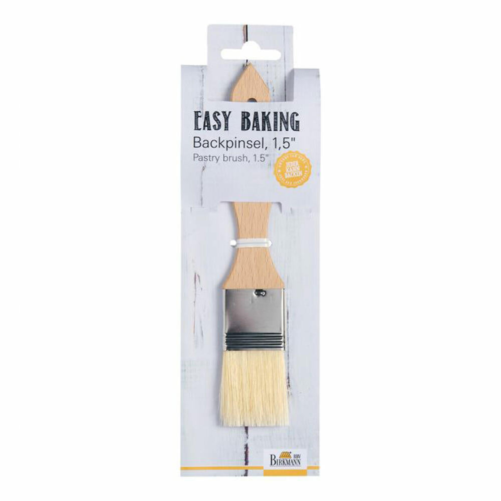 Birkmann Easy Baking Backpinsel, Holzpinsel, Küchenpinsel, Back Pinsel, Backzubehör, Buchenholz, 340510