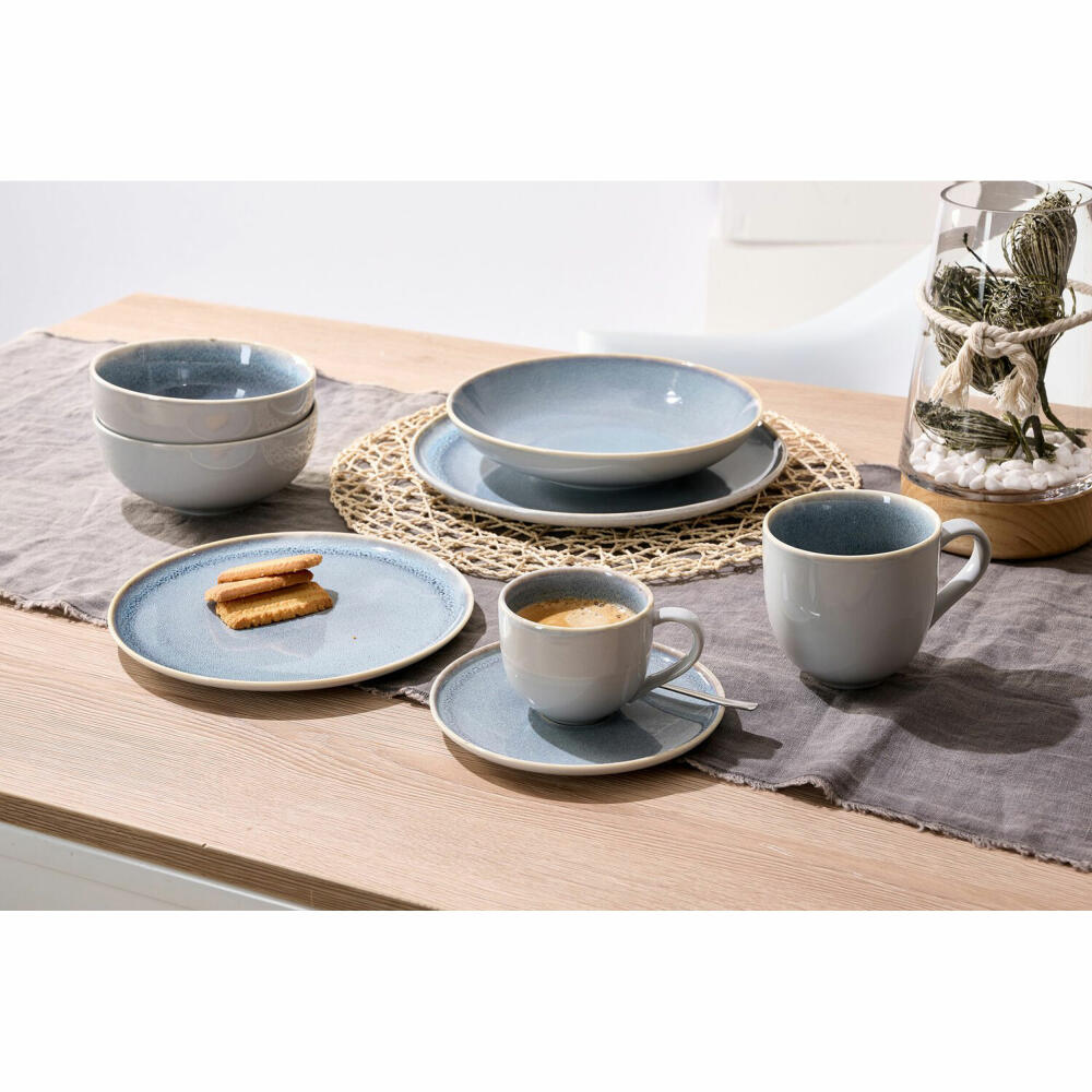 Ritzenhoff &amp; Breker Skagen flat plate, breakfast plate, cake plate, porcelain, grey / stone, Ø 21.5 cm, 420203