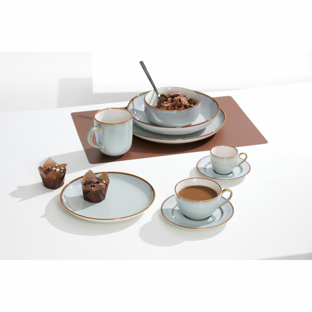 Ritzenhoff &amp; Breker Portofino soup plate, pasta plate, deep plate, stoneware, grey, Ø 23 cm, 418507