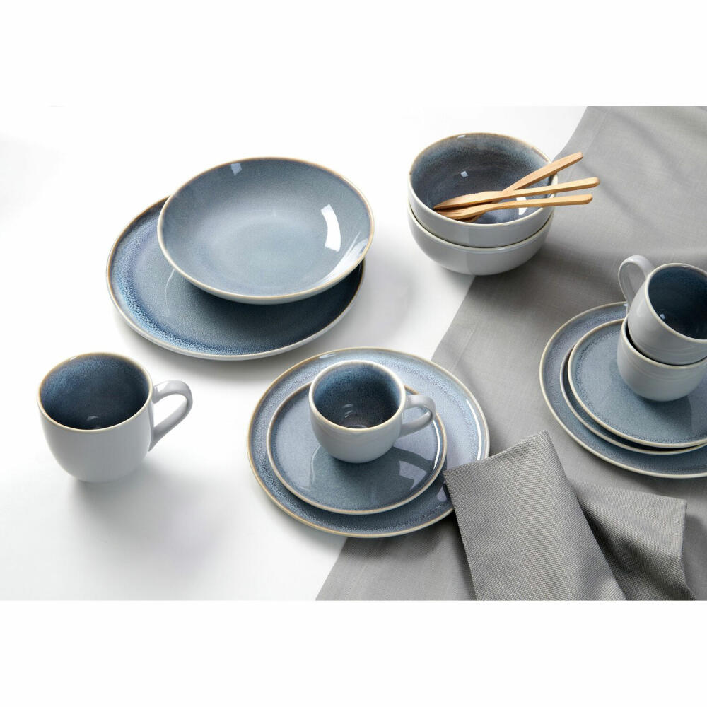 Ritzenhoff &amp; Breker Skagen flat plate, breakfast plate, cake plate, porcelain, grey / stone, Ø 21.5 cm, 420203