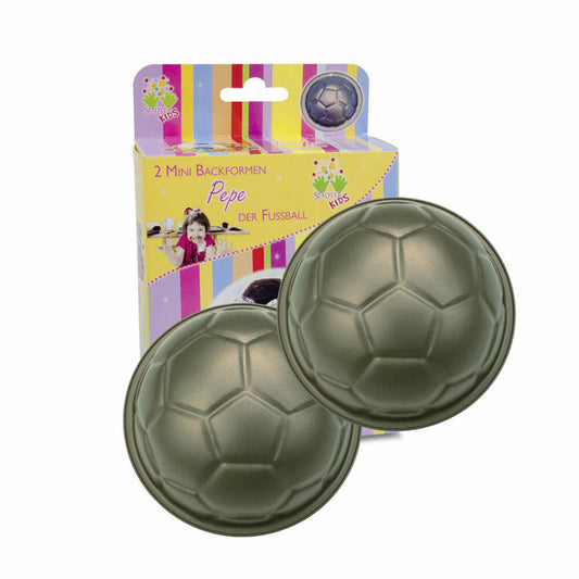 Städter motif baking pan Pepe the football mini, set of 2, baking pan, cake pan, metal, Ø 8.5 cm, 614055