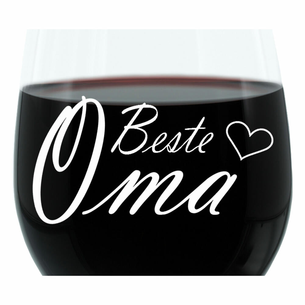 Leonardo Weinglas 400 ml, Beste Oma, Geschenk Stimmungsglas mit lustiger Gravur, Moodglas, 22 cm