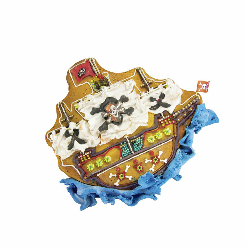 Städter KIDS baking pan treasure hunter the pirate ship, cake pan, cake baking pan, motif baking pan, metal, 31 x 27.5 cm, 610064