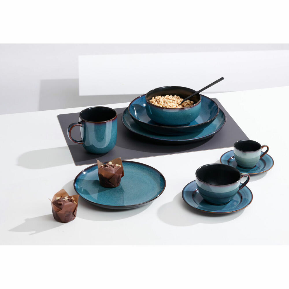 Ritzenhoff &amp; Breker Bali soup plate, pasta plate, deep plate, stoneware, blue, Ø 23 cm, 418330