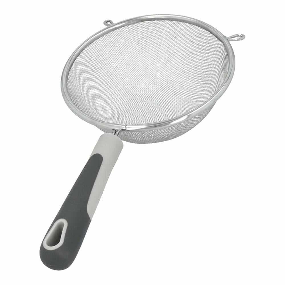 Birkmann Easy Baking Sieb, Feinsieb, Abtropfsieb, Küchensieb, Haushaltssieb, Edelstahl / Kunststoff, Grau, 16 cm, 422681