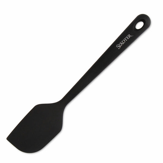 Städter Soft-Grip dough scraper, dough scraper, dough spatula, dough divider, silicone, black, 27.5 cm, 640078