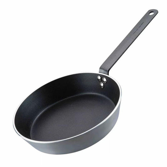 FMprofessional Profi-Bratpfanne Resist hoch, Induktionsfähig, Aluminium, Schwarz, 24 cm, 22190