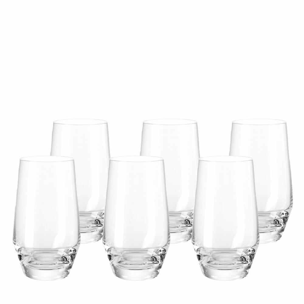 Leonardo Puccini Mug Set of 6, Large, Drinking Cup, Water Cup, Drinking Glass, Glass, 365 ml, 69558