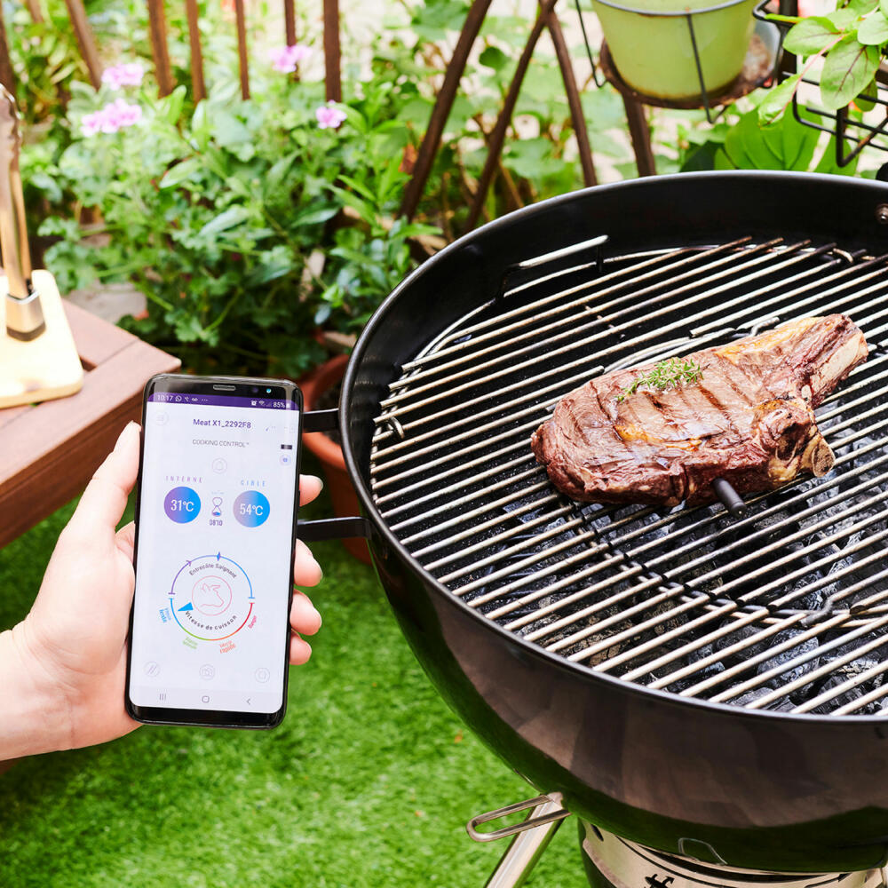 Mastrad Meat it Plus Bluetooth Küchensonde, Koch- und Backthermometer, Ofenthermometer, F74380