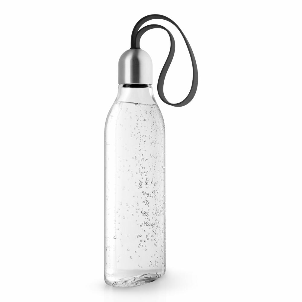 Eva Solo Backpack Trinkflasche Black, Flasche, Kunststoff, Silikon, Edelstahl, Schwarz, 500 ml, 505010