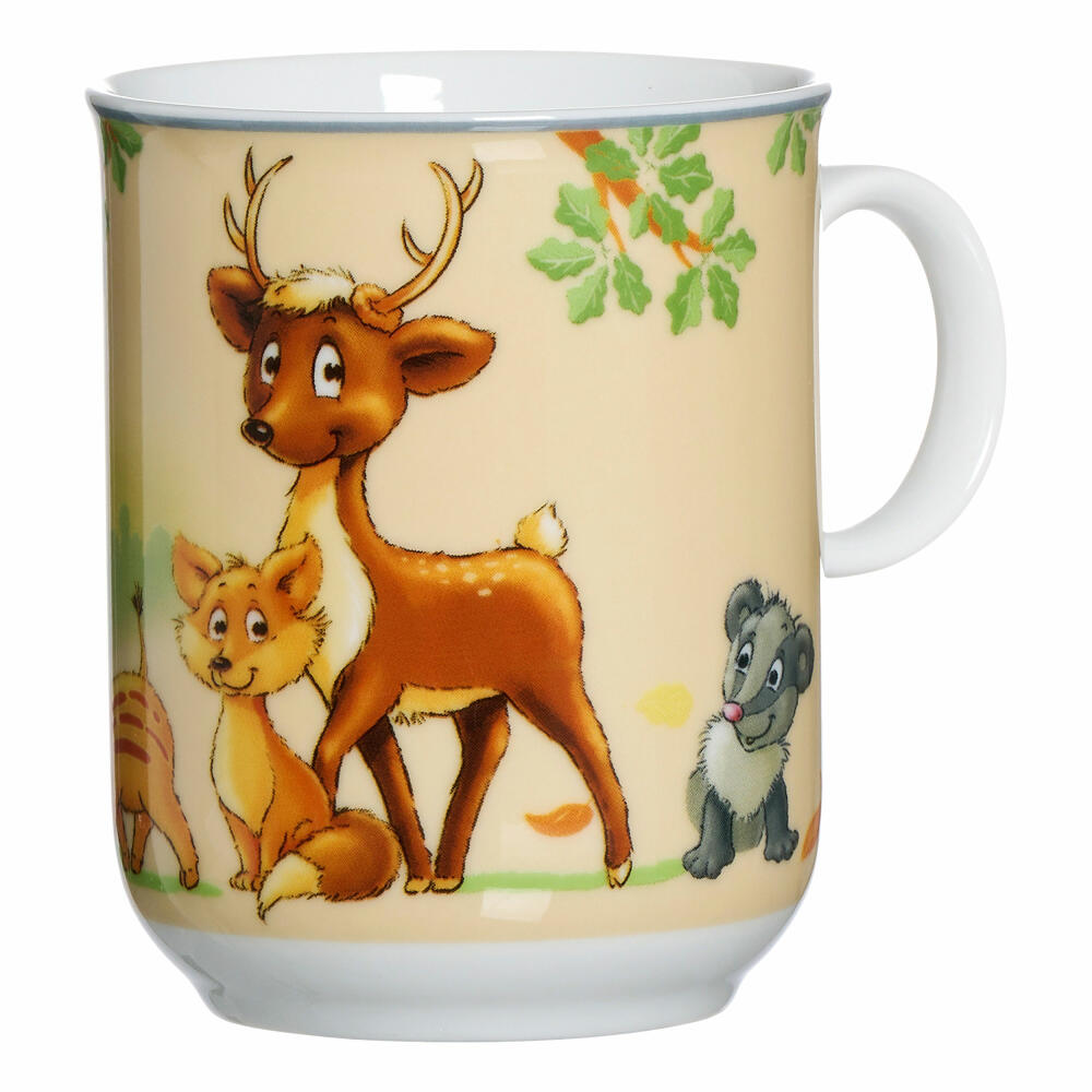 Ritzenhoff & Breker Becher Waldtiere, Tasse, Teetasse, Kinder, Porzellan, Bunt, 270 ml, 422429