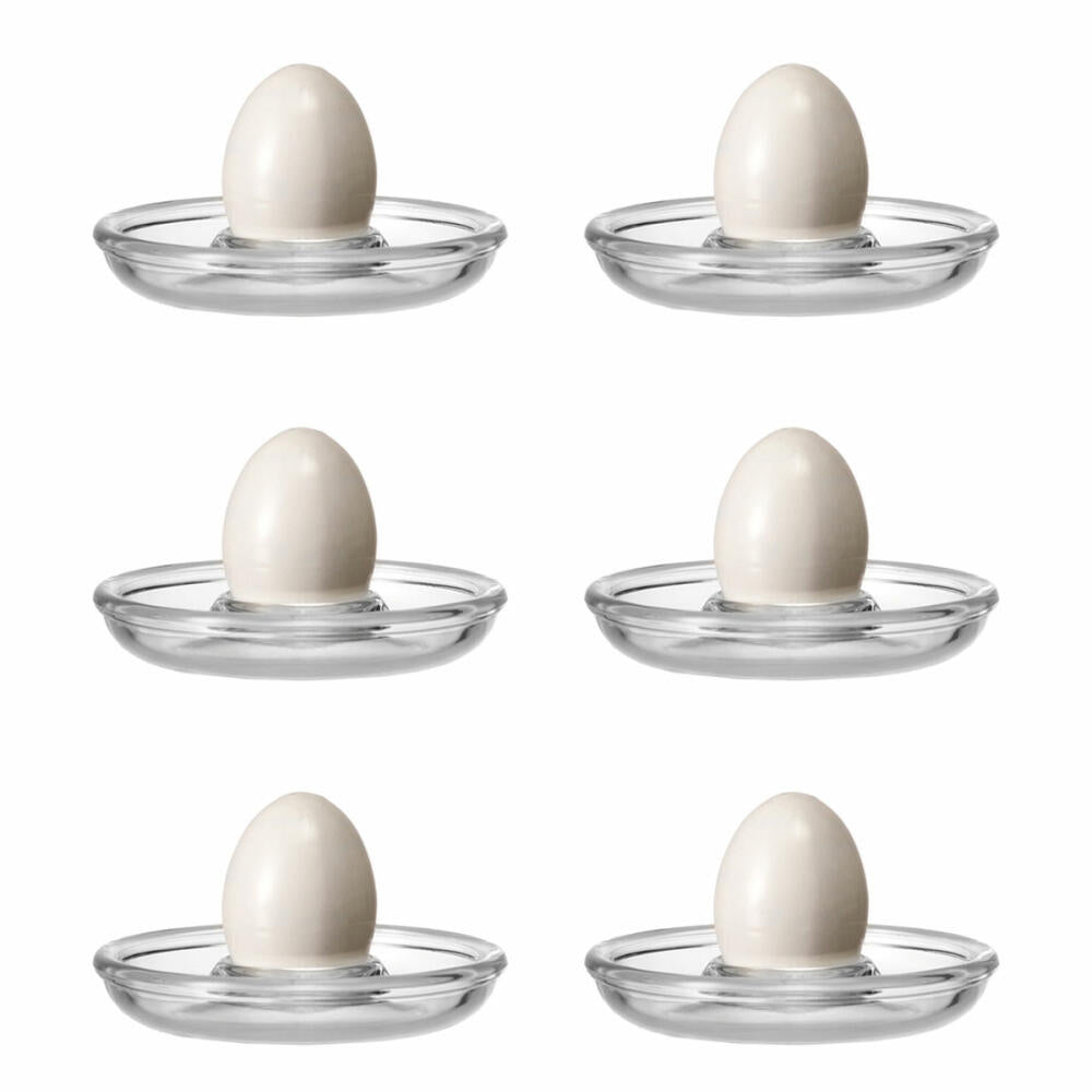 Leonardo Ciao Eierbecher mit Überlauf 6er Set, Glaseierbecher, Eierhalter, Glas, 97830