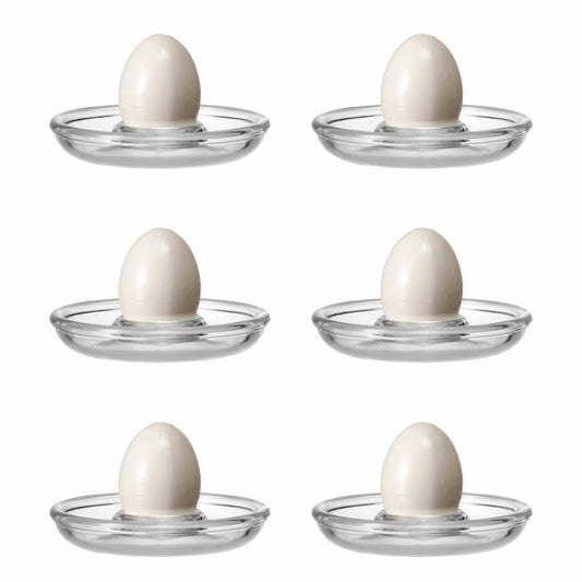 Leonardo Ciao Eierbecher mit Überlauf 6er Set, Glaseierbecher, Eierhalter, Glas, 97830