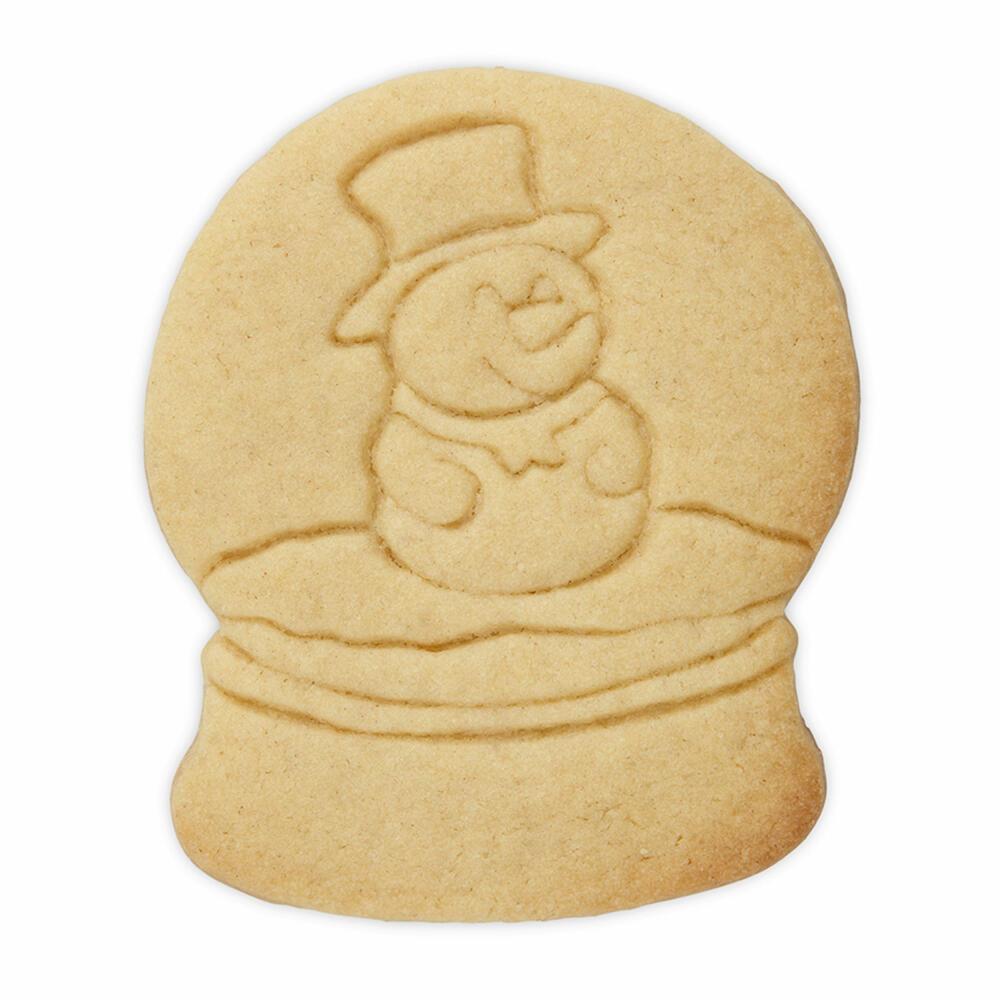 Städter embossed cookie cutter snowman glass ball, cookie cutter, cookie mold, biscuit, biscuits, stainless steel, 8 cm, 095151