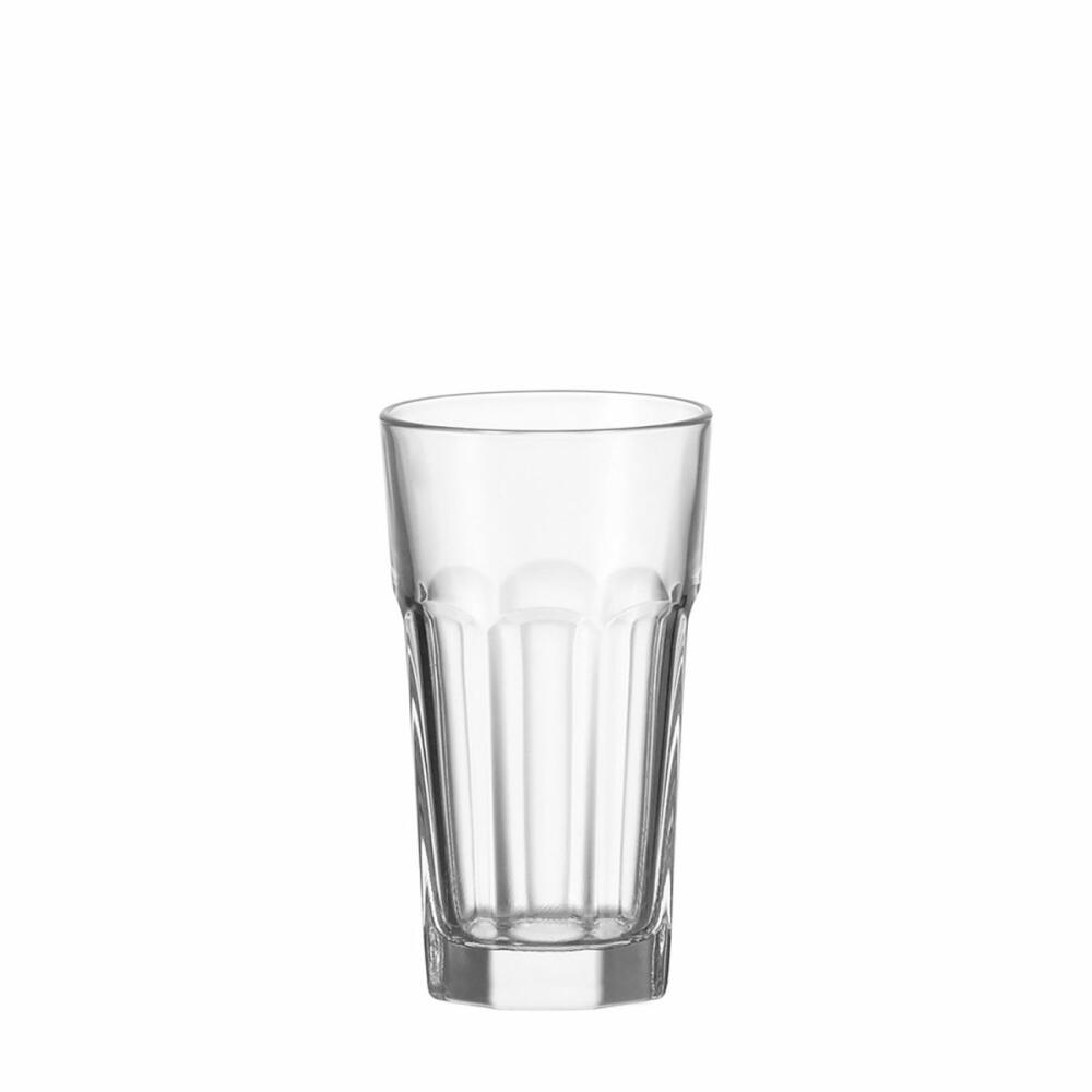 Leonardo Rock long drink glass set of 12, cocktail glass, cup, clear glass, glass, 200 ml, 97941