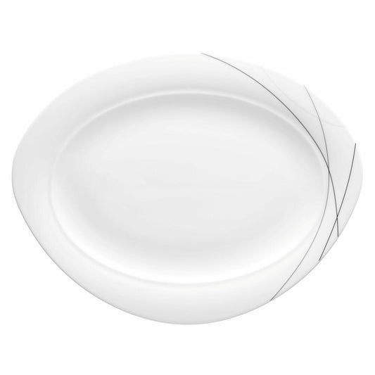 Seltmann Weiden Trio Platte Oval, Servierplatte, Servierteller, Porzellan, Highline, 34.9 x 27.3 cm, 001.696990