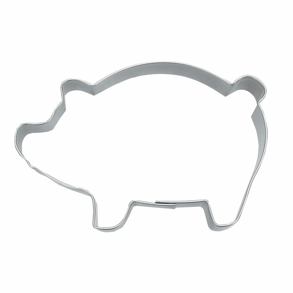 Städter cookie cutter lucky pig, cookie cutter, cookie mold, biscuit, cookies, stainless steel, 7 cm, 070097