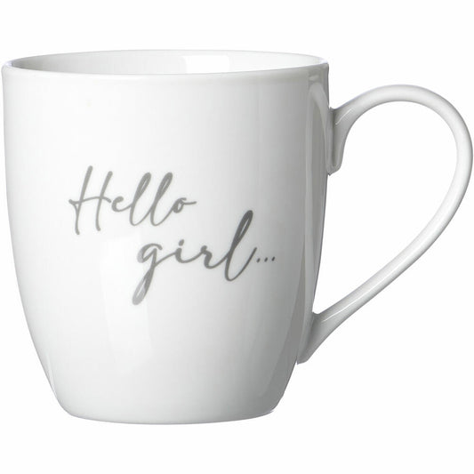 Ritzenhoff & Breker Becher Girl Quote, Kaffeebecher, Teetasse, Kaffee Tasse, Porzellan, Grau, 500 ml, 419900