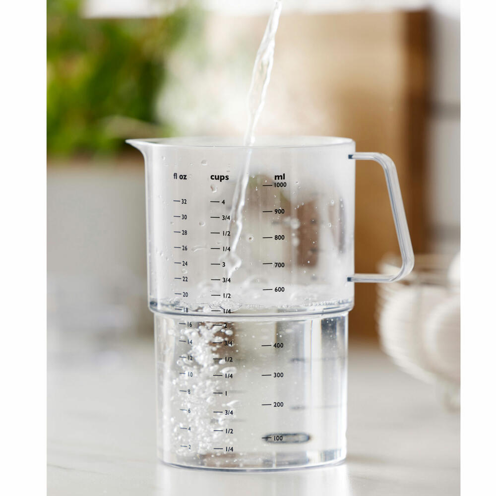 Rosti measuring cup Mensura, measuring jug, measuring cup, SAN plastic, clear, 1 L, 25297