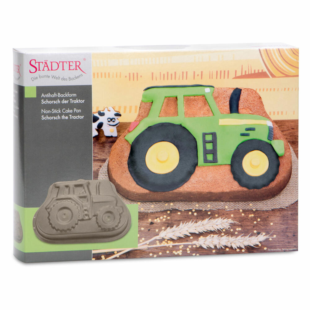 Städter motif baking pan Schorsch the tractor, baking pan, cake pan, metal, 29.5 x 18 cm, 571044