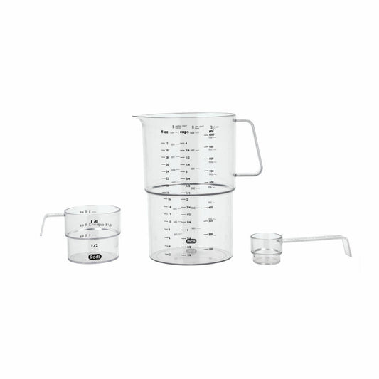 Rosti measuring set Mensura 3-piece, 2 measuring cups, measuring spoon, SAN plastic, clear, 25894