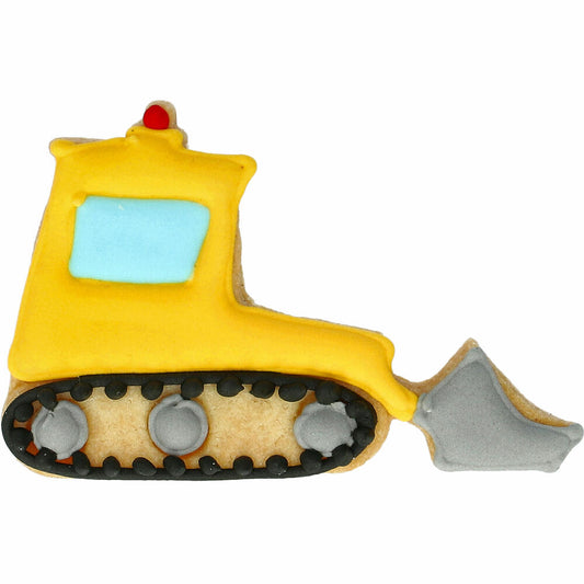 Birkmann Ausstechform Bulldozer, mit Innenprägung, Ausstecher, Plätzchenform, Keks, Plätzchen, Edelstahl, 8 cm, 199149