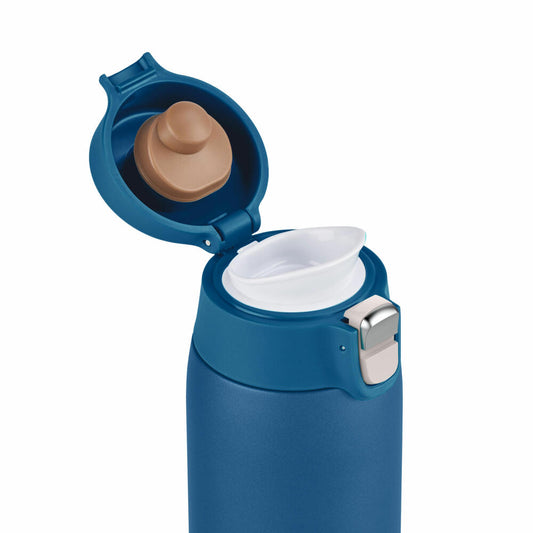 EMSA Travel Mug Light Isolierbecher, Isobecher, Iso Becher, Thermobecher, Edelstahl, Blau, 0.4 L, N21509