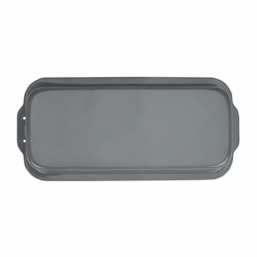 Städter We Love Baking bread baking pan, bread pan, baking pan, bread baking pan, metal, silver enamelled, 30 x 13 cm / H 8 cm, 661639