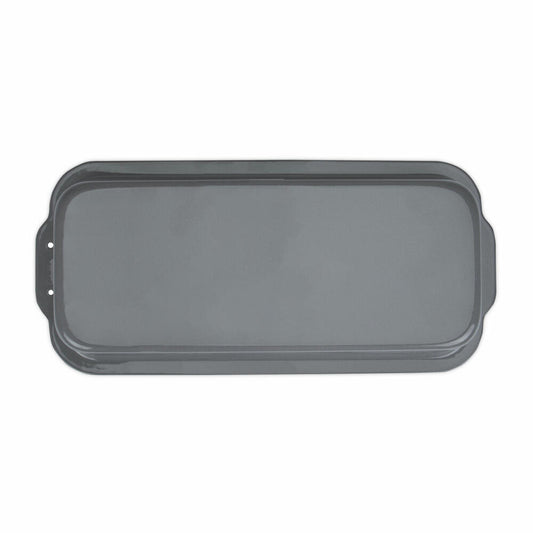 Städter We Love Baking bread baking pan, bread pan, baking pan, bread baking pan, metal, silver enamelled, 30 x 13 cm / H 8 cm, 661639