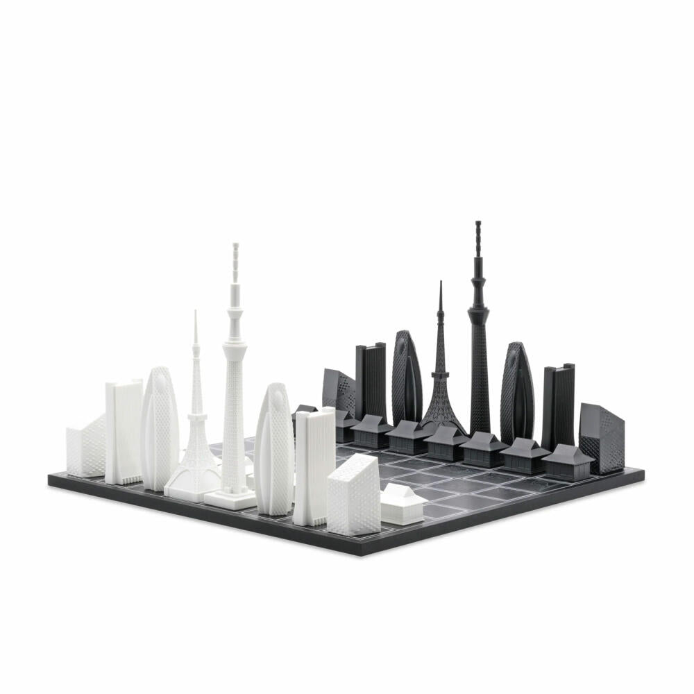 Skyline Chess Schachspiel Tokyo Edition, Designer Städte-Schach mit Acrylfiguren, 38 x 38 cm, 937