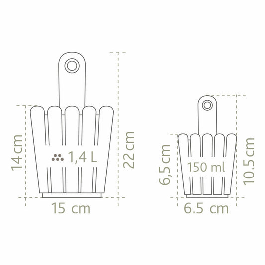 Poétic LANDHAUS MINI Fässchen, Pflanzkübel, Übertopf, Blumentopf, Küche, Garten, Kunststoff, Türkisgrün, Ø 6.5 cm, 518107