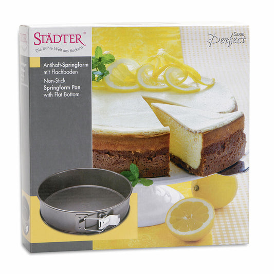 Städter Perfect Springform pan, with flat base, baking pan, cake pan, cake baking pan, metal, Ø 26 cm, 587656