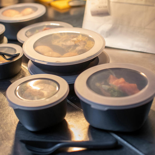 Koziol storage box Connect Box 1, storage container, plastic, Nature Ash Grey, 1 L, 8870701