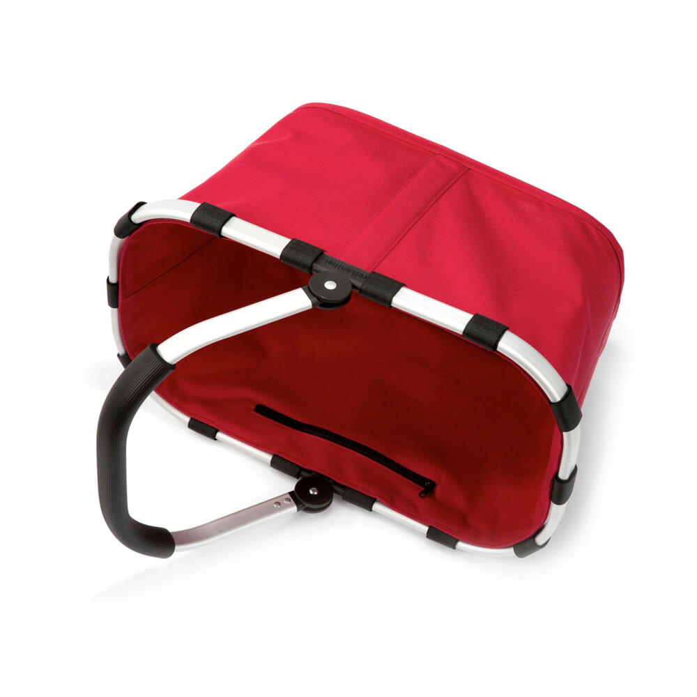 reisenthel carrybag mit cover, 2-tlg., Einkaufskorb, Deckel, Abdeckung, Korb, Polyestergewebe, Red / Rot, 22 L