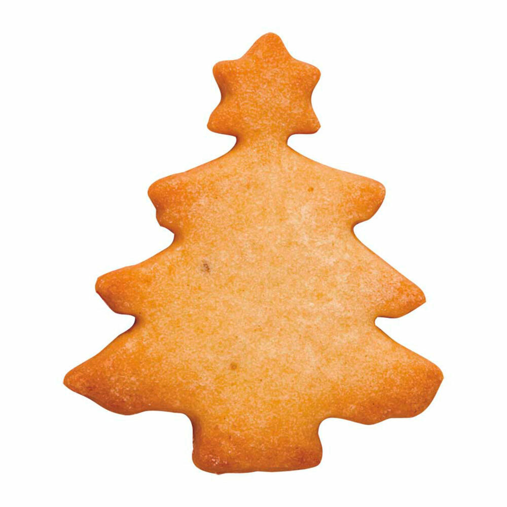 Städter cookie cutter Christmas tree with star, cookie cutter, cookie mold, biscuit, cookies, stainless steel, 6 cm, 054202