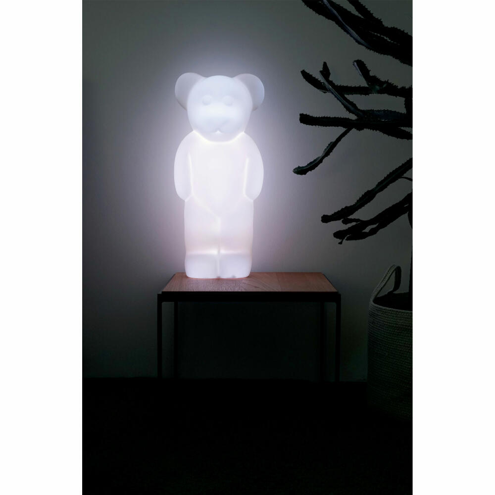 Authentics Lumibär Dekoleuchte LED, Leuchtfigur in Bärenform mit Fernbedienung, Polyethylen, Weiß, 523700