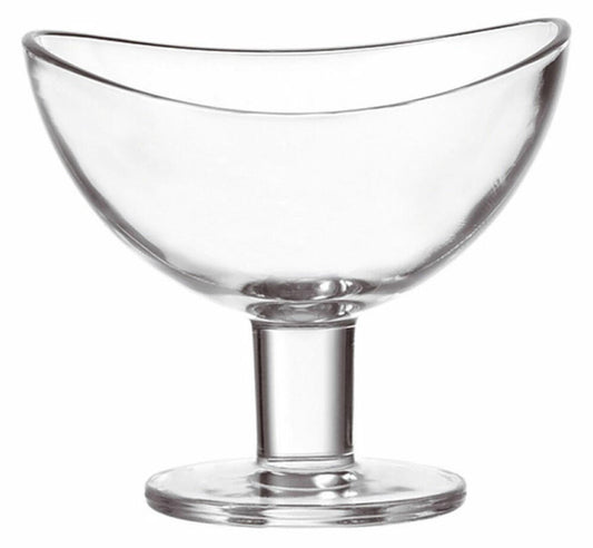 Leonardo Loop Schale auf Fuß 6er Set, Eisschale, Dessert Schale, Eisbecher, Glas, 400 ml, 86574