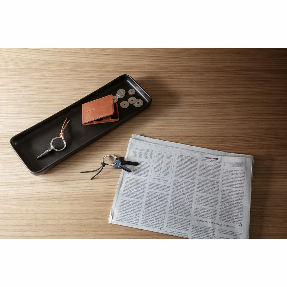 Eva Solo Schlüsselanhänger Cognac, Anhänger, Keychain, Organizer, Leder, Edelstahl, Braun, Ø 4 cm, 549002