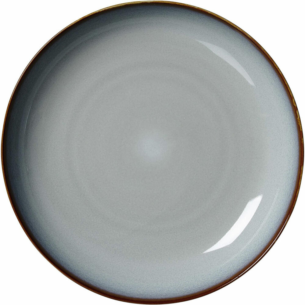 Ritzenhoff &amp; Breker Portofino soup plate, pasta plate, deep plate, stoneware, grey, Ø 23 cm, 418507