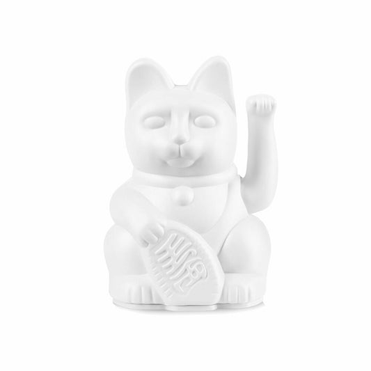 Donkey Products Lucky Cat Mini Maneki Neko, Winkekatze, Glücksbringer, Kunststoff, White, 9.8 cm, 330539