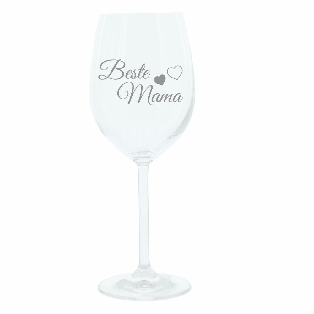 Leonardo Weinglas 400 ml, 2er Set, Beste Mama, Bester Papa, Stimmungsglas mit lustiger Gravur, Moodglas, 22 cm