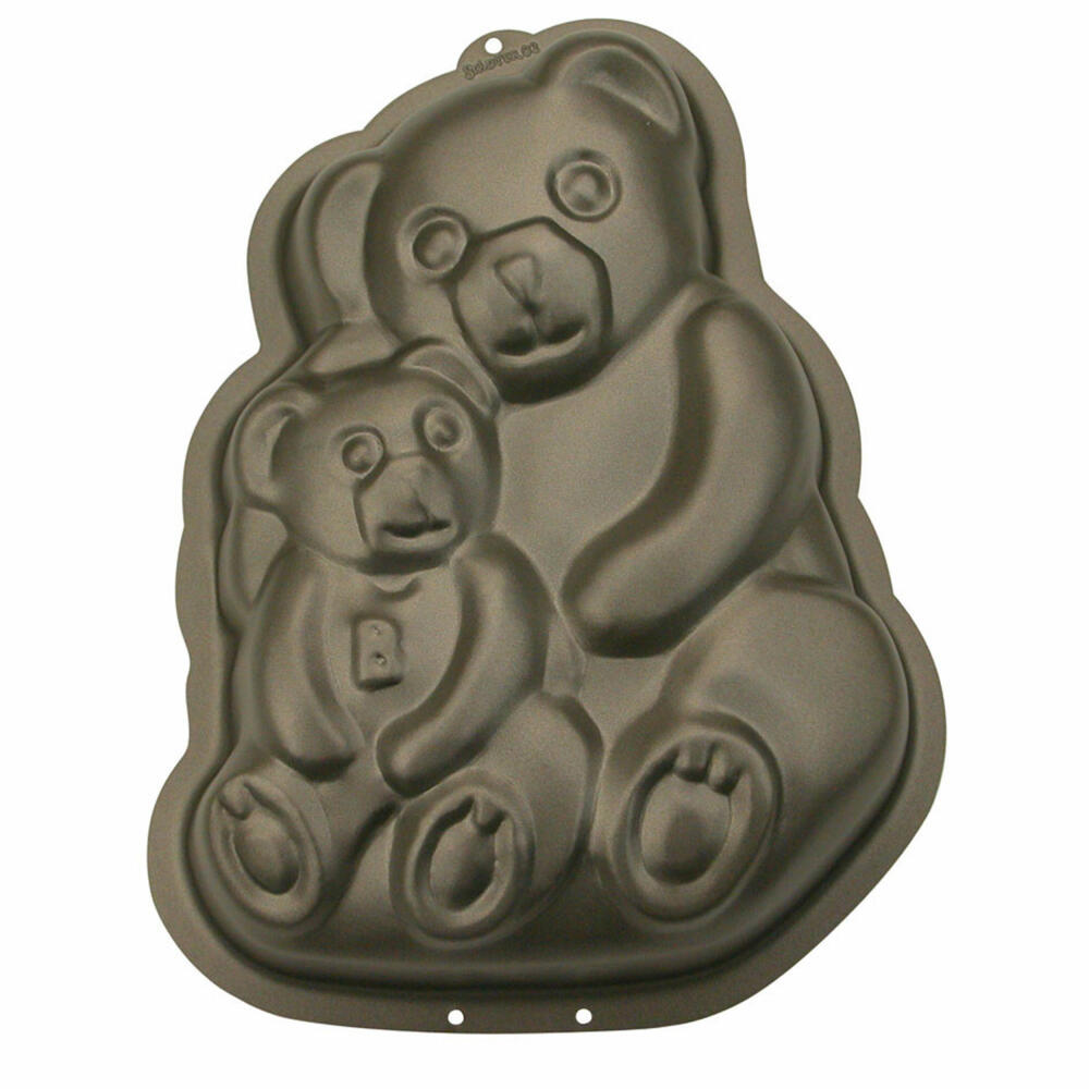 Städter KIDS baking pan Lalelu Mama Bear with Baby, cake pan, cake baking pan, motif baking pan, metal, 19 x 26 x 6 cm, 581043