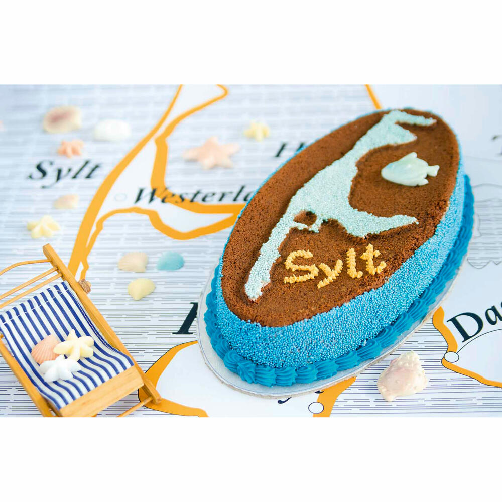 Städter motif baking pan Sylt, motif baking pan, cake pan, metal, 16.5 x 31 cm, 610095