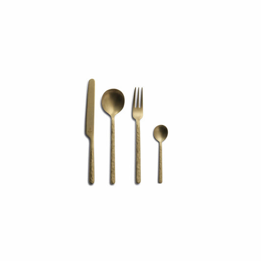 Comas Besteck-Set Kodai Vintage Gold 24-tlg., Tafelbesteck, Edelstahl, Goldfarben, 9793