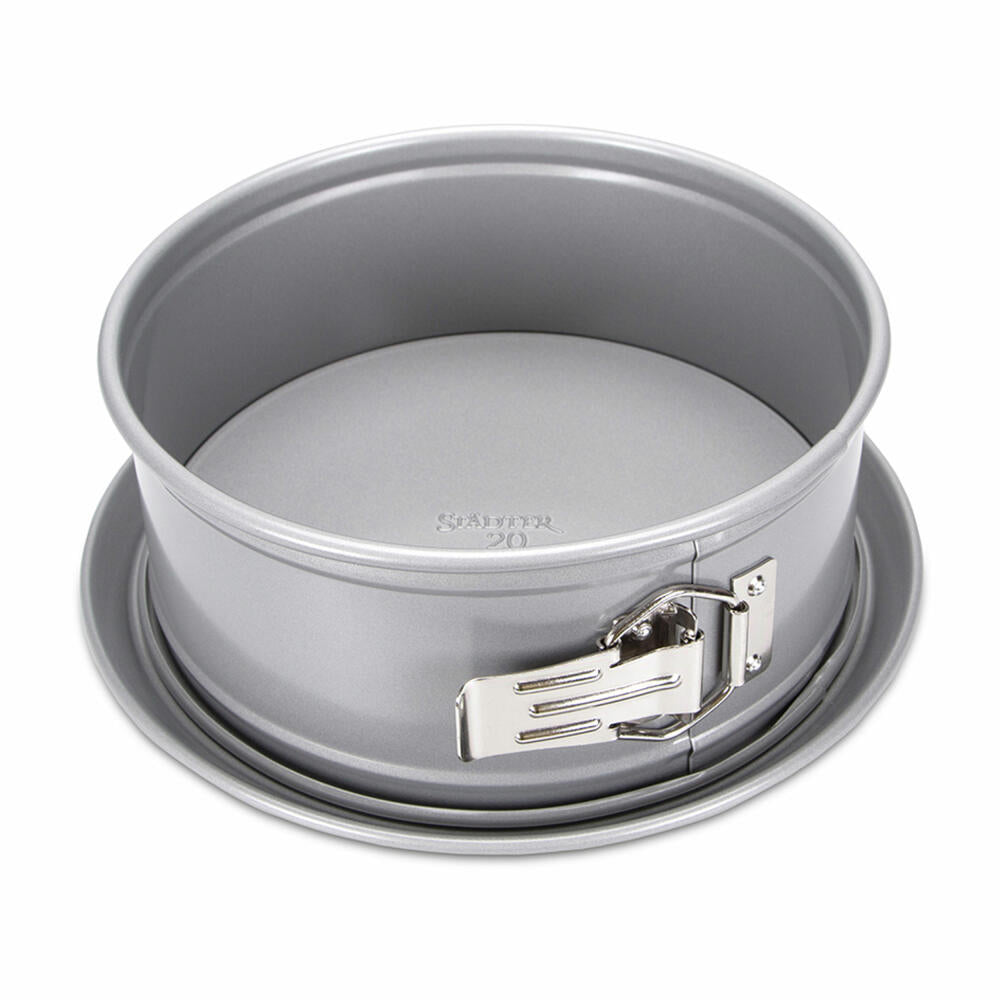 Städter We Love Baking springform pan, with flat base, baking pan, cake pan, cake baking pan, metal, silver, Ø 20 cm661301