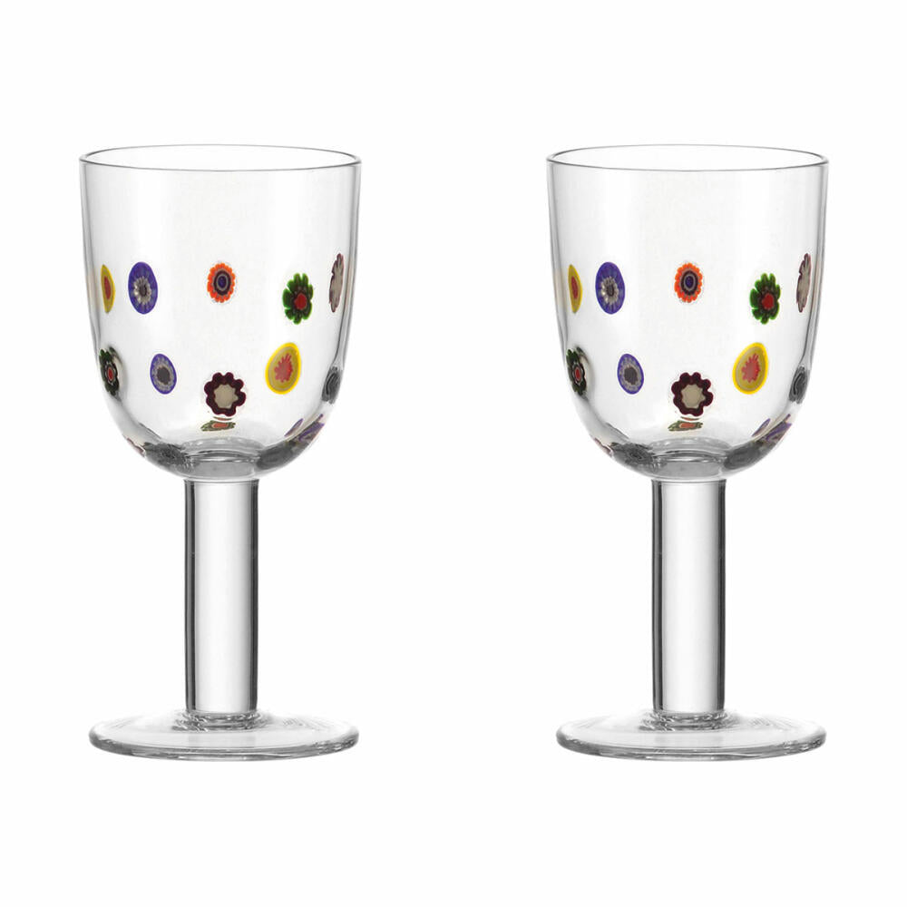 Leonardo Millefiori white wine, set of 2, white wine glass, wine glass, glass, 350 ml, 86428