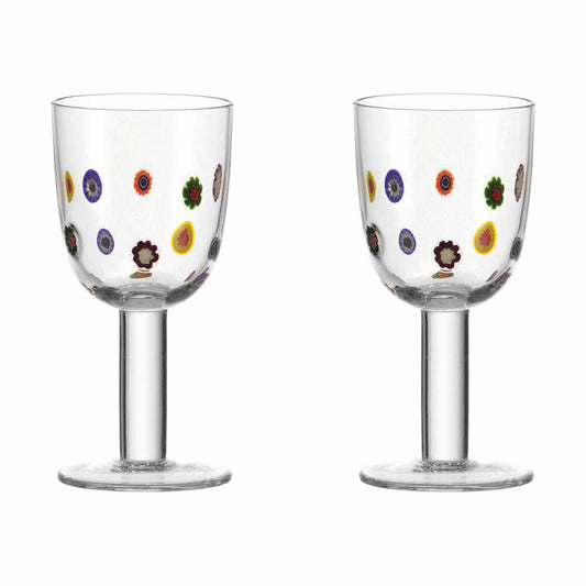 Leonardo Millefiori white wine, set of 2, white wine glass, wine glass, glass, 350 ml, 86428