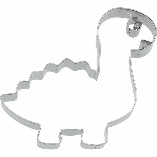 Birkmann Ausstechform Dinosaurier Diplodocus, mit Innenprägung, Ausstecher, Plätzchenform, Keks, Plätzchen, Edelstahl, 10 cm, 198913