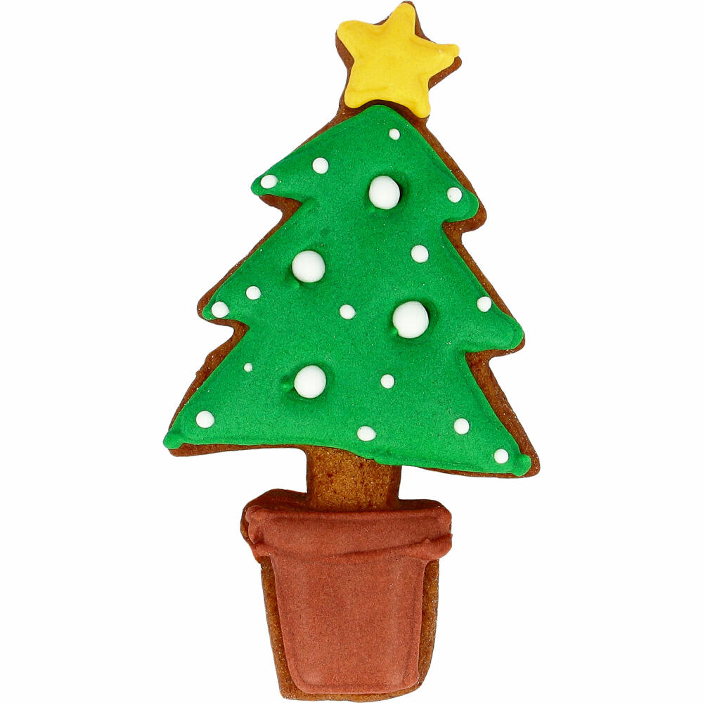 Birkmann Ausstechform Weihnachtsbaum, mit Innenprägung, Ausstecher, Plätzchenform, Keks, Plätzchen, Edelstahl, 8.5 cm, 198968